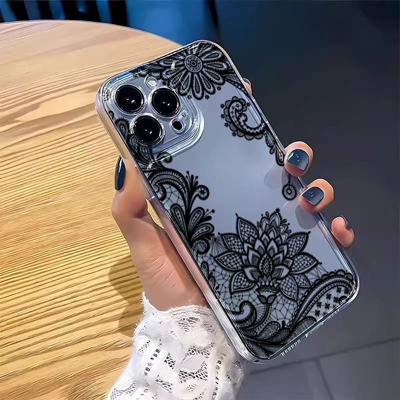 Moda preto laço flor padrão ca - Xiaomi Phone Accessories avaliação e preço