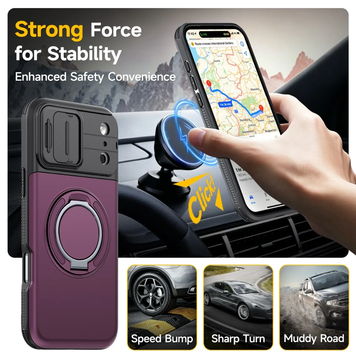 Capa de Telefone Luxuosa PC+TP - Phone Ring Holder avaliação e preço